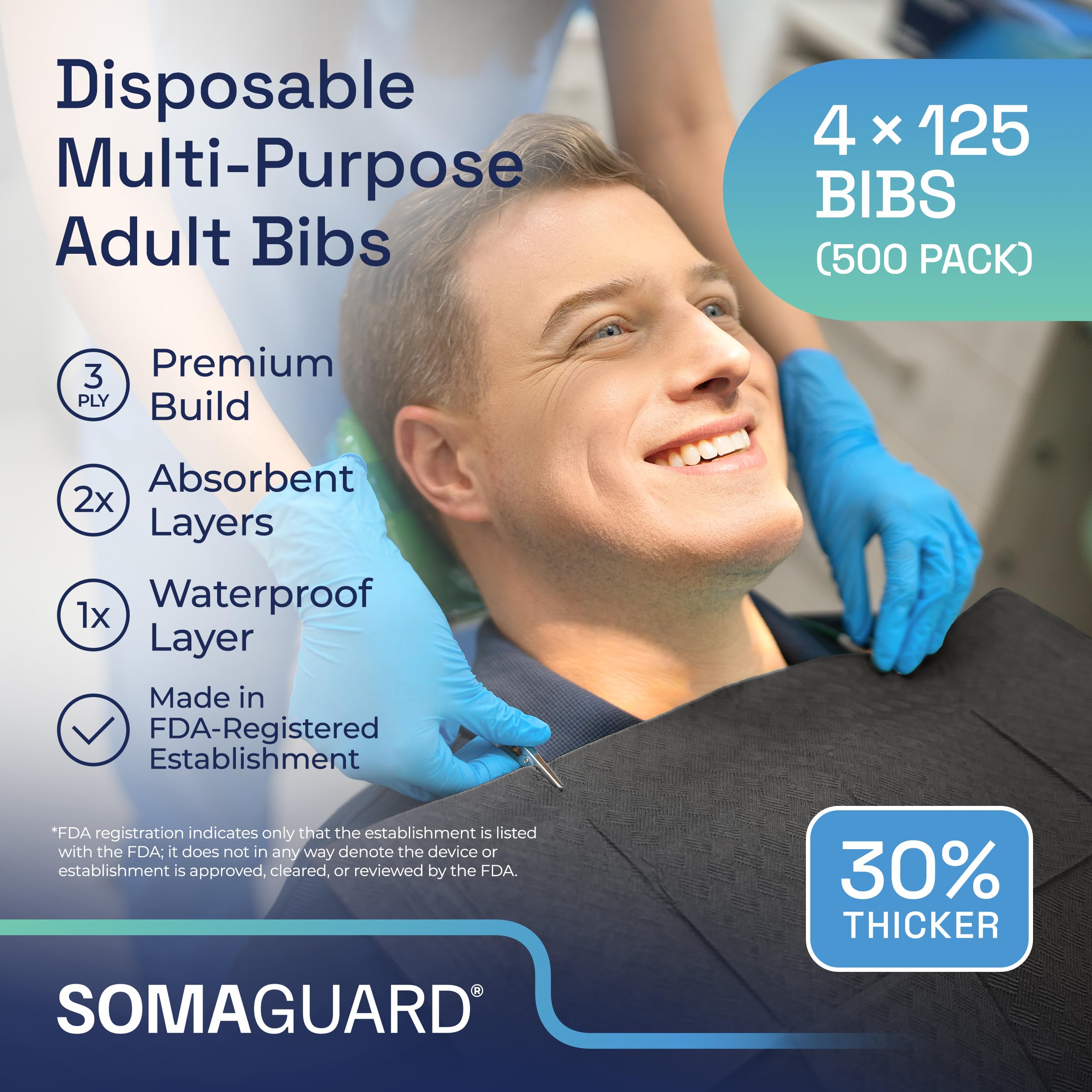 Dental Bibs Black case pack
