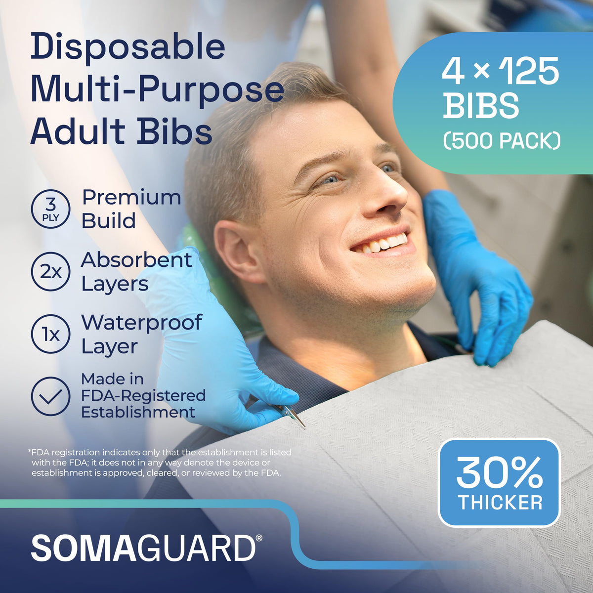 Dental Bibs Beige case pack