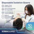 Isolation Gowns White detail