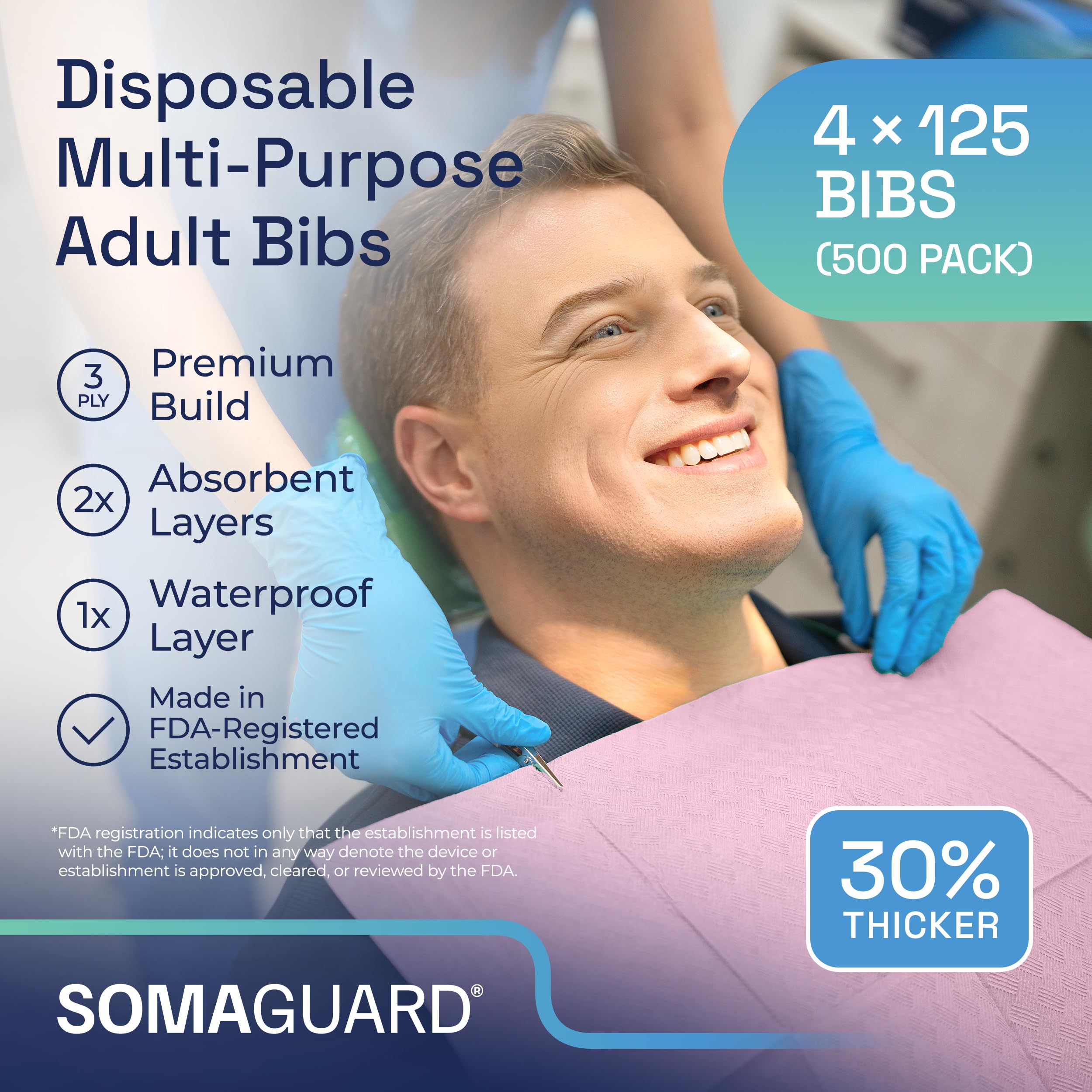 Dental Bibs Pink case pack