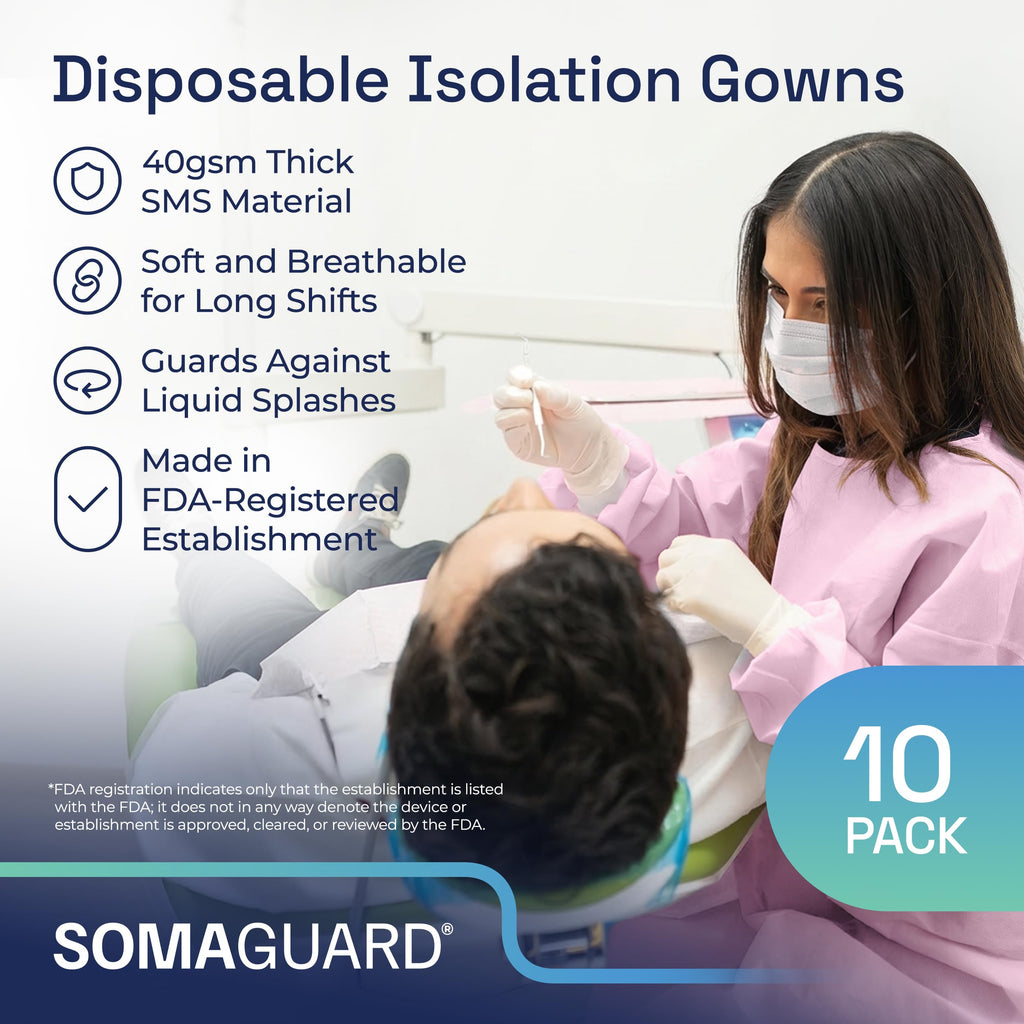 Isolation Gowns Pink detail