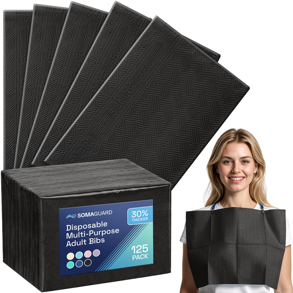 Dental Bibs Black detail