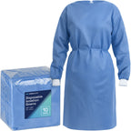 Isolation Gowns Blue 10 pack packaging