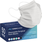Surgical Masks White 50 pack packaging