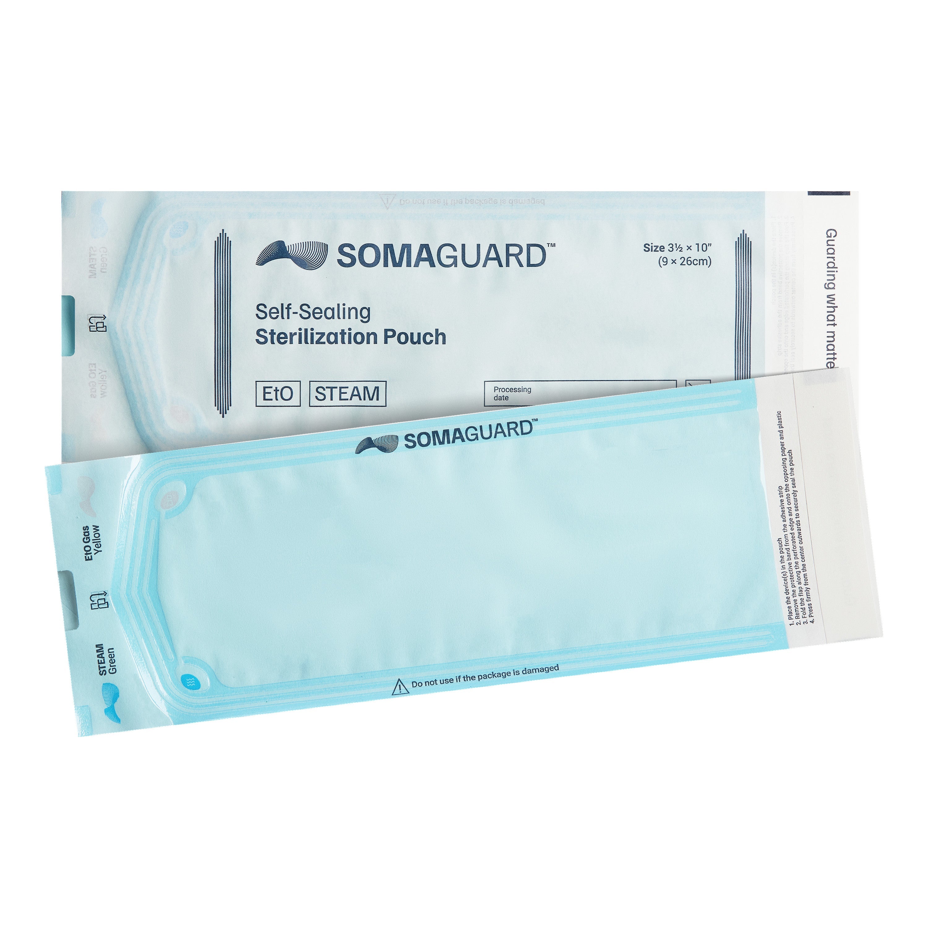 SomaGuard sterilization pouches 3.50" × 10"
