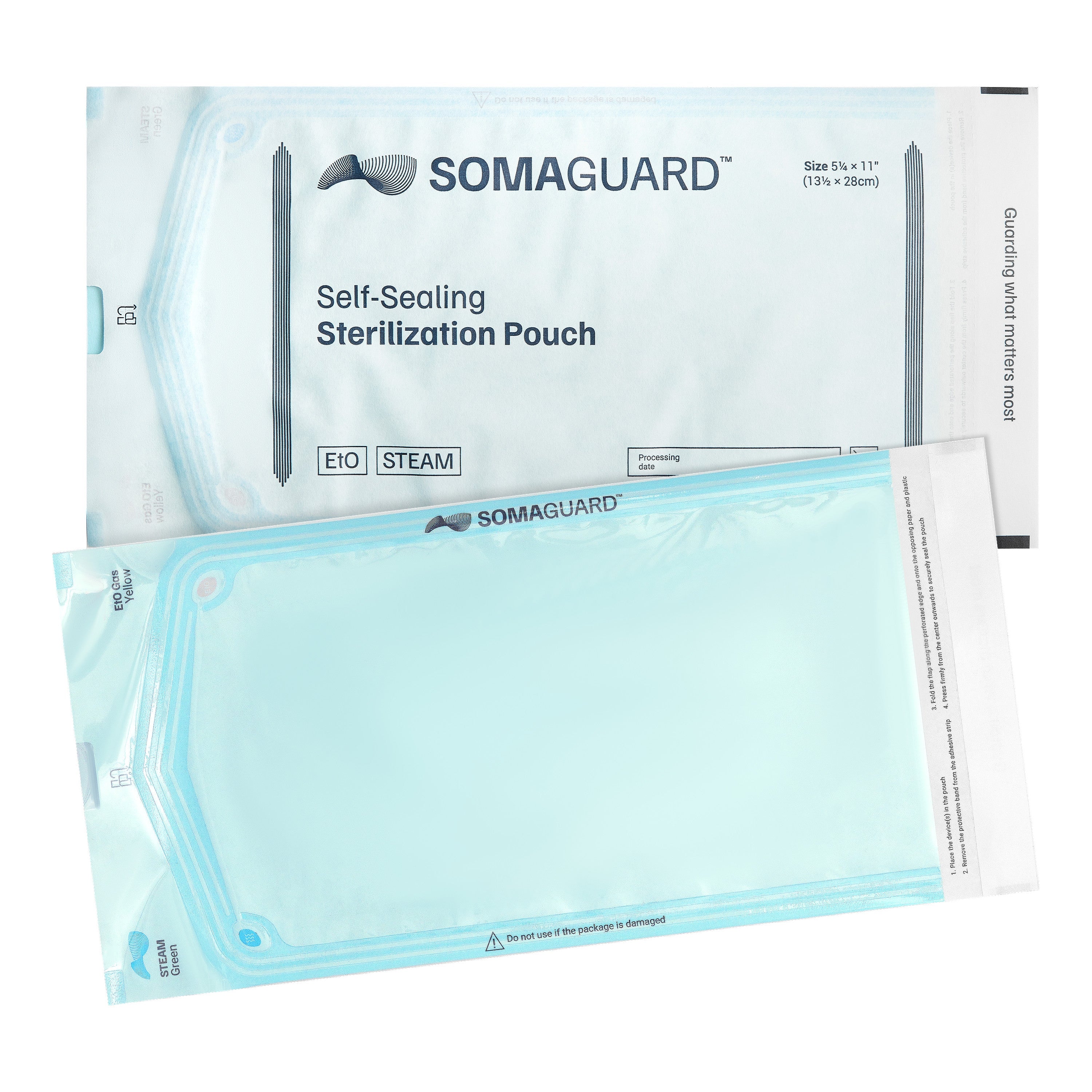 SomaGuard sterilization pouches 5.25" × 11"