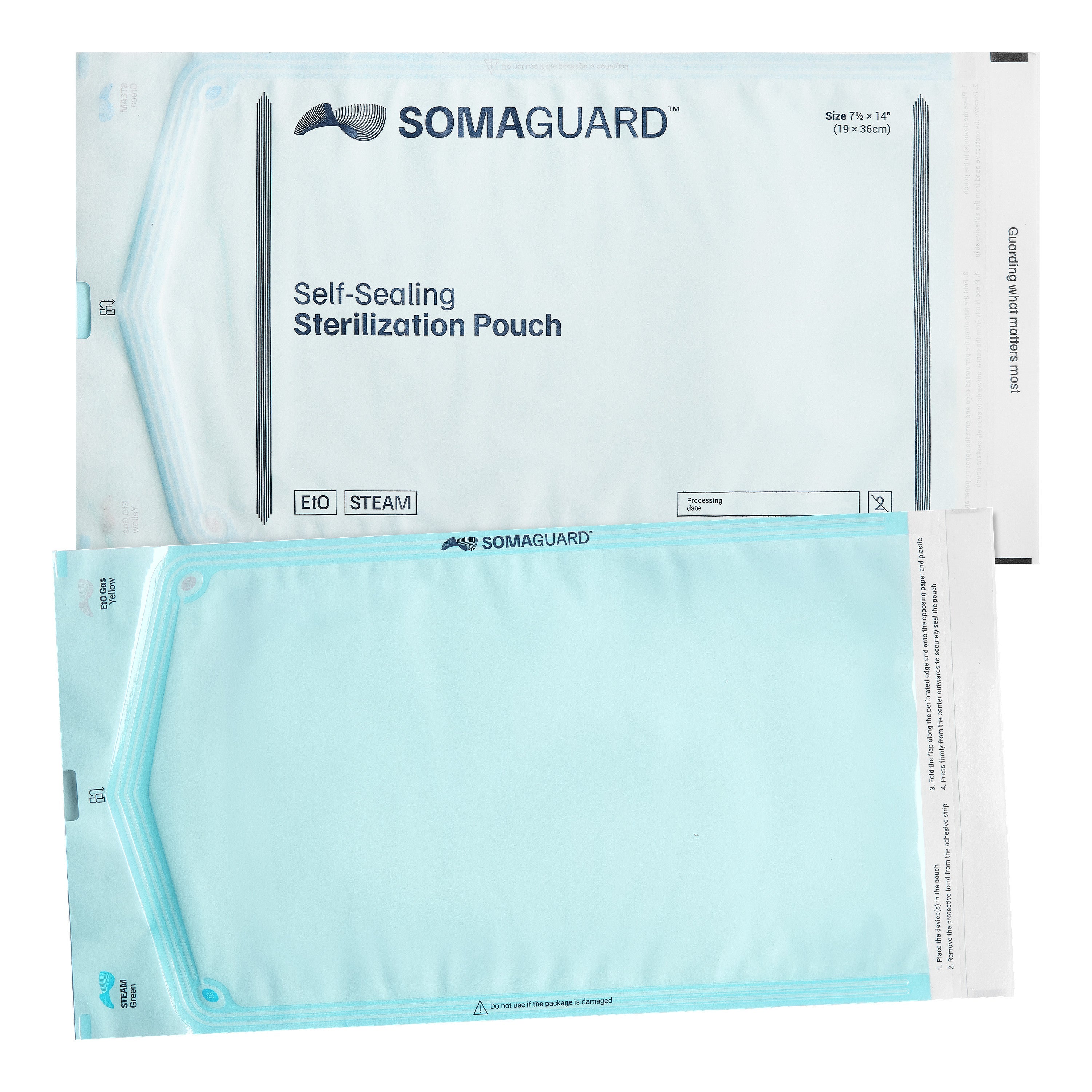 SomaGuard sterilization pouches 7.50" × 14"